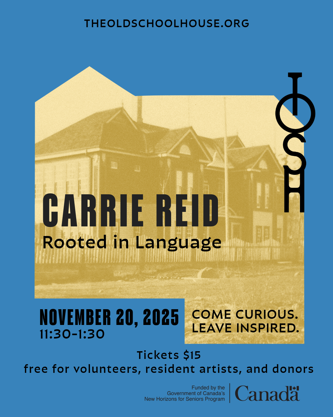 TOSH TALKS - Rooted in Language with Carrie Reid - Nov 20