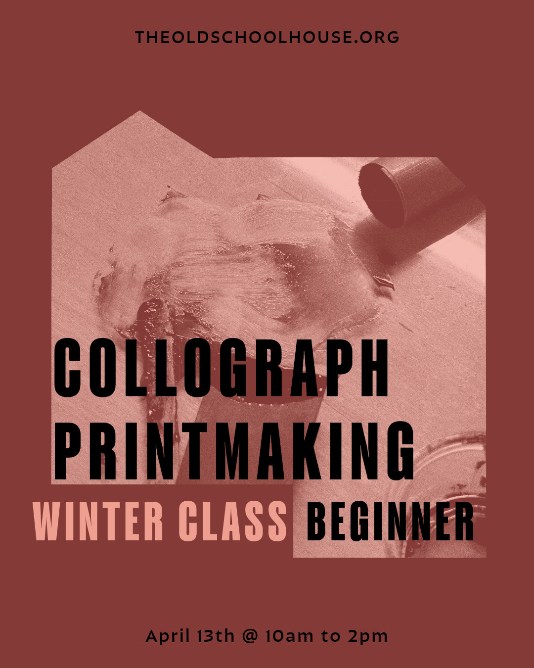 Print Studio •	April 13, 2024 – 10am to 2pm Collograph Printmaking workshop with Maria Tratt