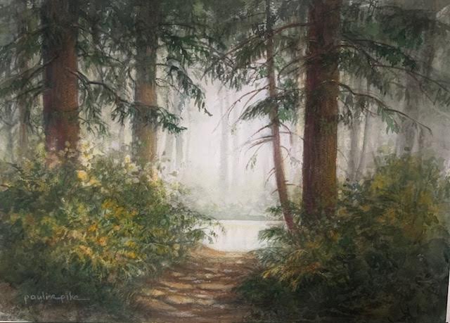 Pauline Pike - watercolour - Cathedral Grove Mist