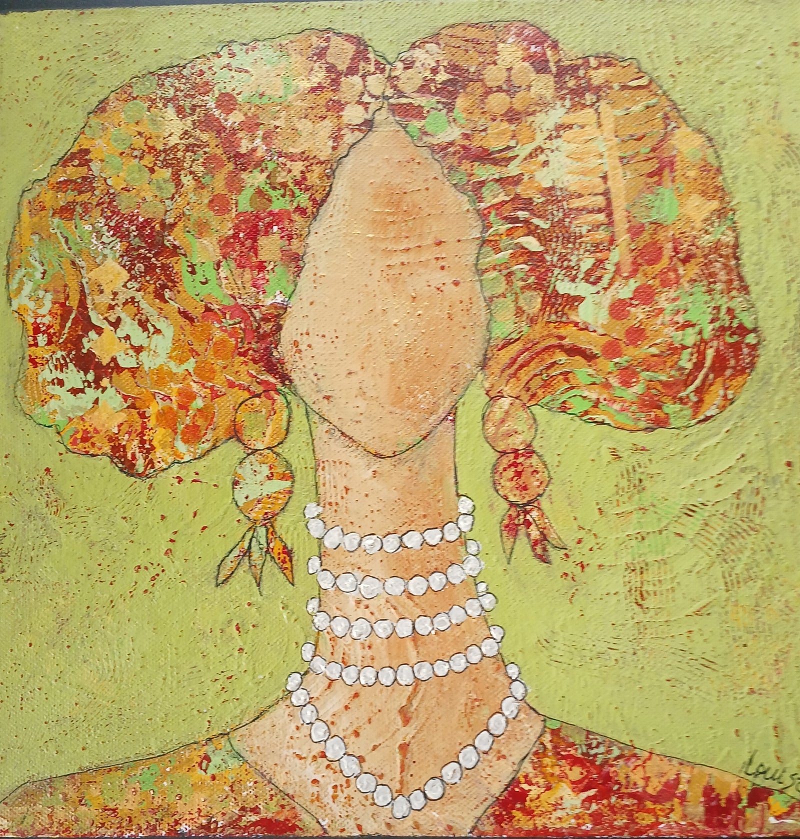 Lois Goodnough - Painting - Little Pearls l
