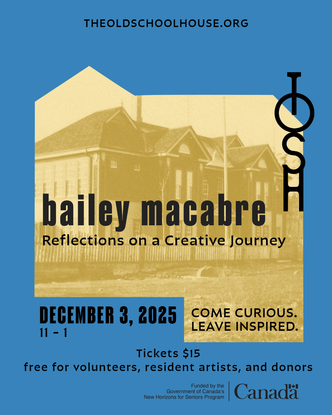 TOSH TALKS - Reflections on a Creative Journey with bailey macabre - Dec 3, 2025