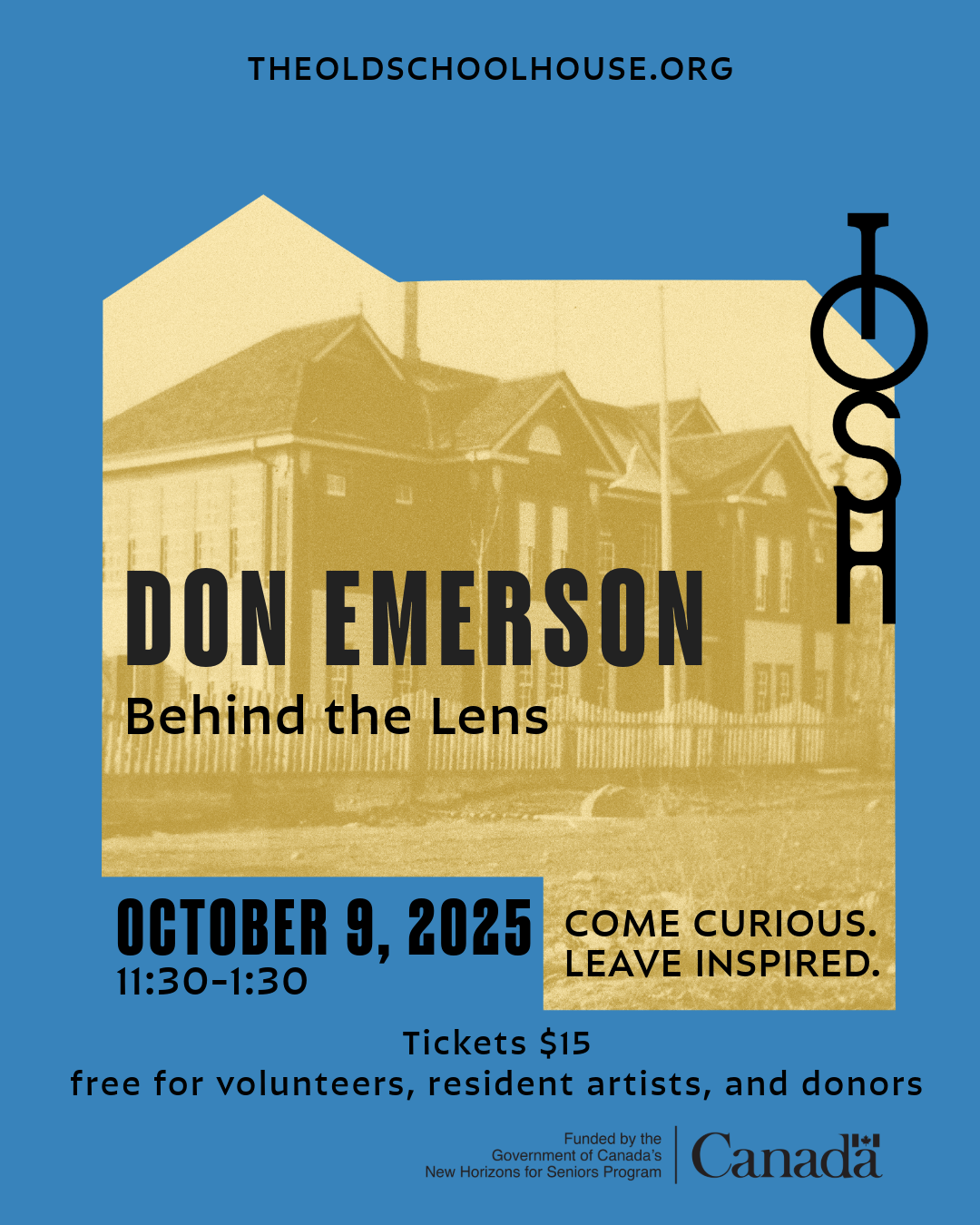 TOSH TALKS - Behind the Lens with Don Emerson - Oct 9
