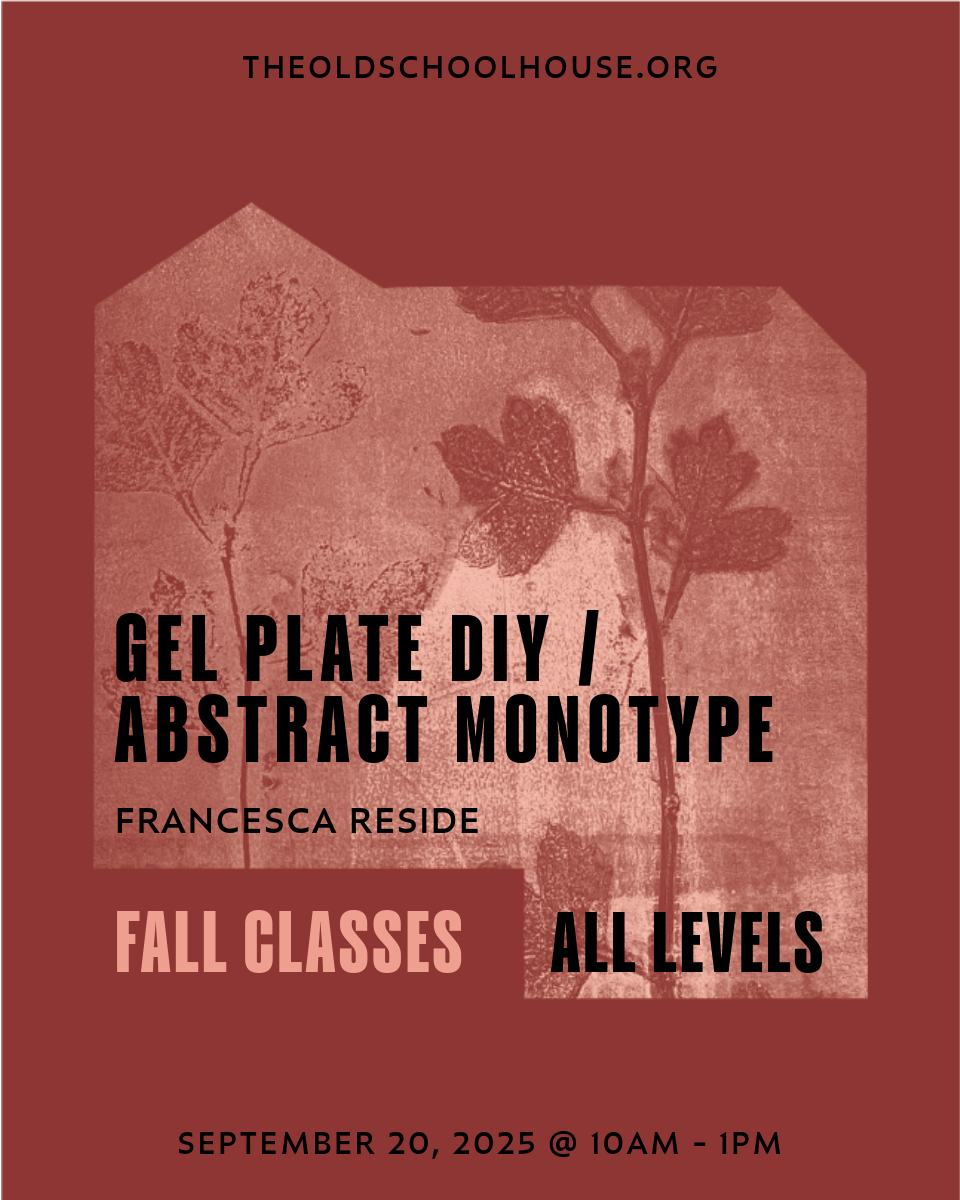 Printing | Gel Plate DIY/Abstract Monotype with Printmaking Inks | Francesca Reside | Sept 20, 2025 | 10am - 1pm