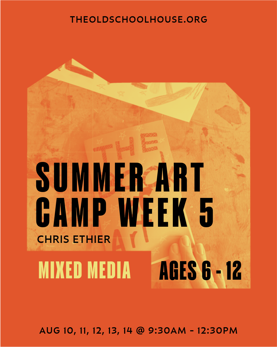 Summer Art Camp W5 | Chris Ethier | Aug 10, 11, 12, 13, 14, 2026 | 9:30am - 12:30pm