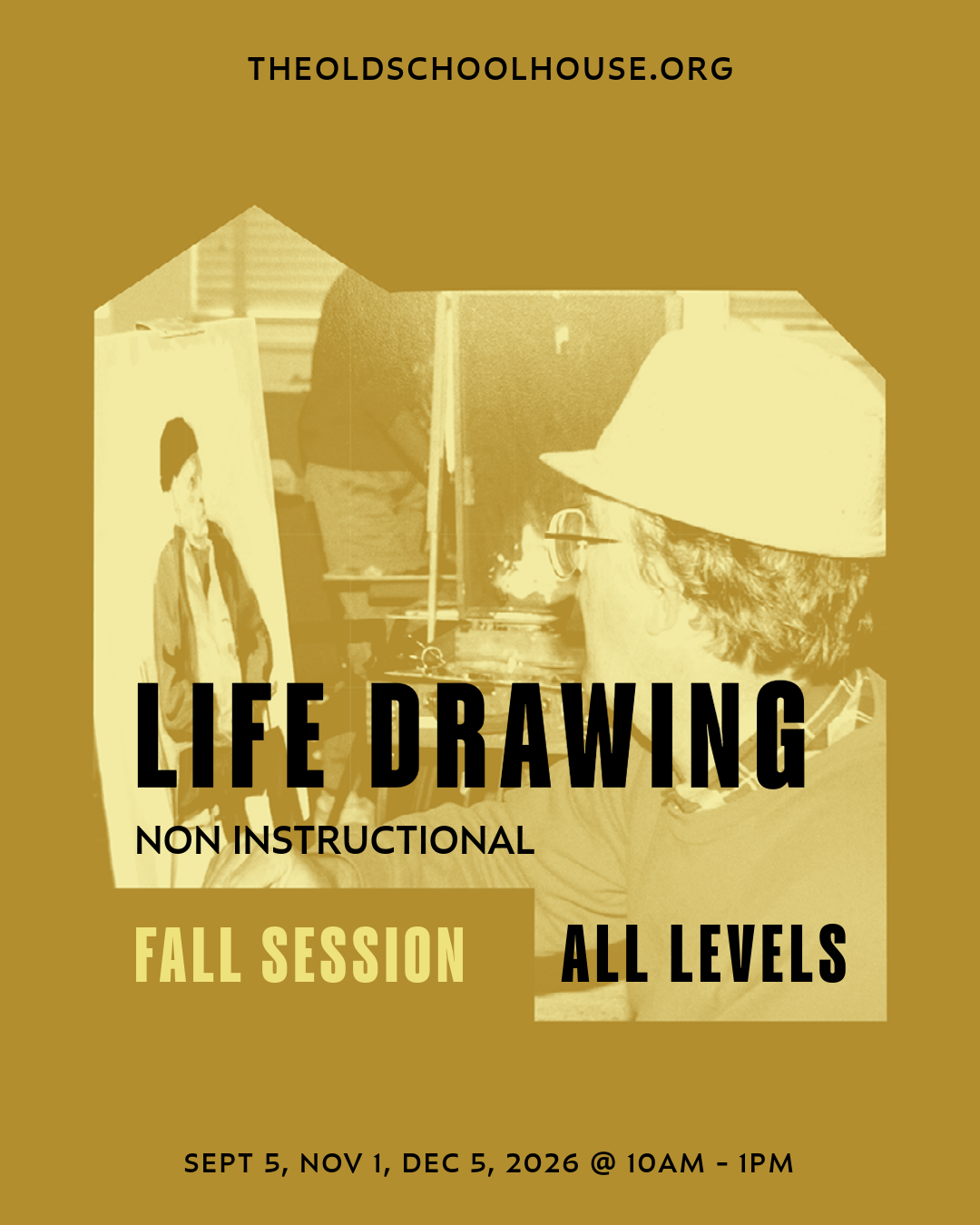 Life Drawing | Sept 5, Nov 7, Dec 5, 2026 | 10am - 1pm