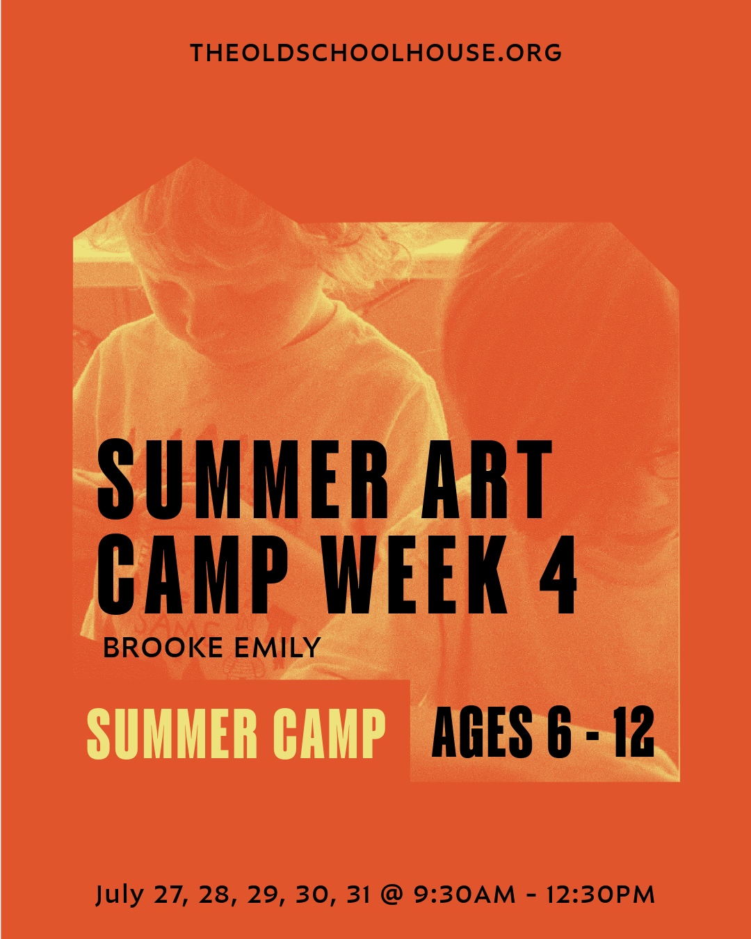 Summer Art Camp W4 | Brooke Emily | July 27, 28, 29, 30, 31, 2026| 9:30am - 12:30pm