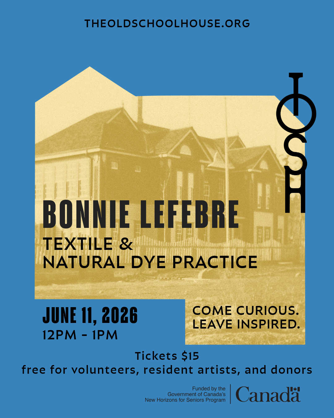 TOSH TALKS - Textile & Natural Dye Practice with Bonnie Lefebre - June 11, 2026