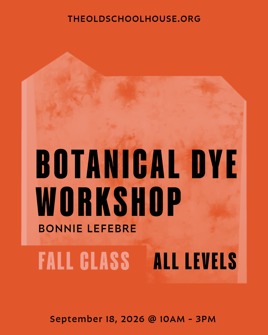 Botanical Dye Workshop | Bonnie Lefebre | Sept 18, 2026| 10am to 3pm