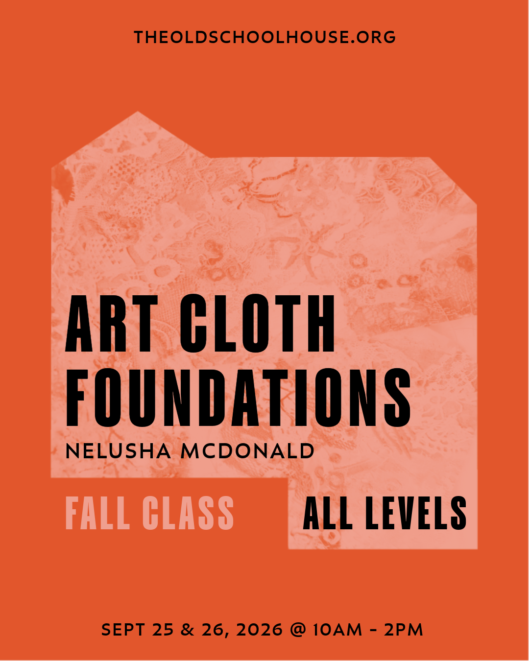 Art Cloth Foundations | Nelusha McDonald | Sept 25 & 26, 2026 | 10am - 2pm