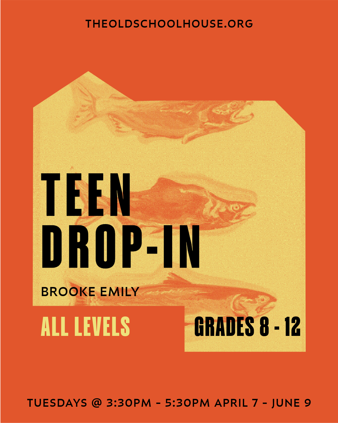 Teen Drop-In Spring Session| Brooke Emily | April 7 - June 9, 2026 | Tuesdays 3:30PM – 5:30PM