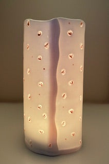 Claire Olivier - Ceramics - Translucent Porcelain Vases - Gold Indent Fleck Vase