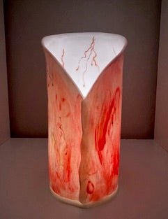 Claire Olivier - Ceramics - Translucent Porcelain Vases - Pink Tulip