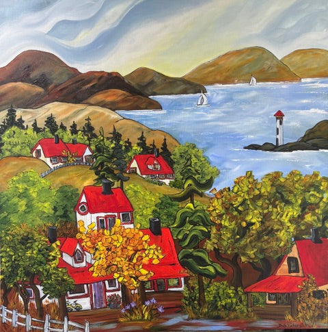 Deb Peters - painting - On the Island