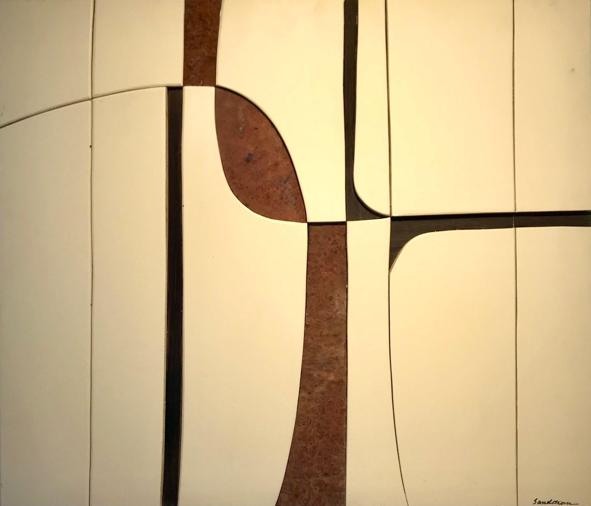 Richard Sandstrom - wooden art - Assemblage 27" x 23"