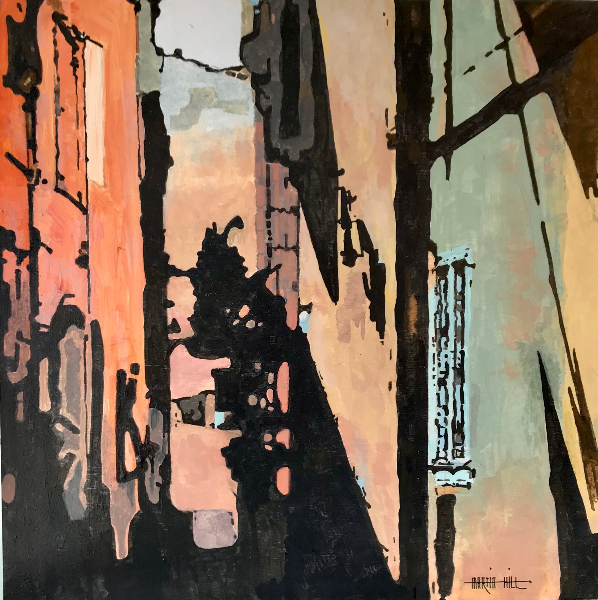 Martin Hill - painting - Spanish Alley 1