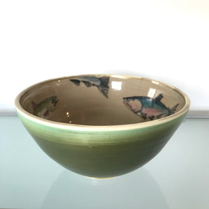 Linda Walton - Pottery - Fish Bowl with Green