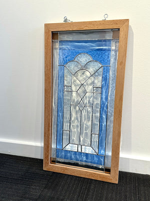 Marte Bachynski - stained glass - Clear & Blue