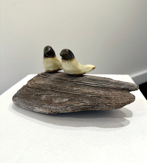 Heather Tobe - Ceramic - Ceramic Birds on Driftwood