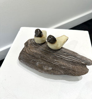 Heather Tobe - Ceramic - Ceramic Birds on Driftwood