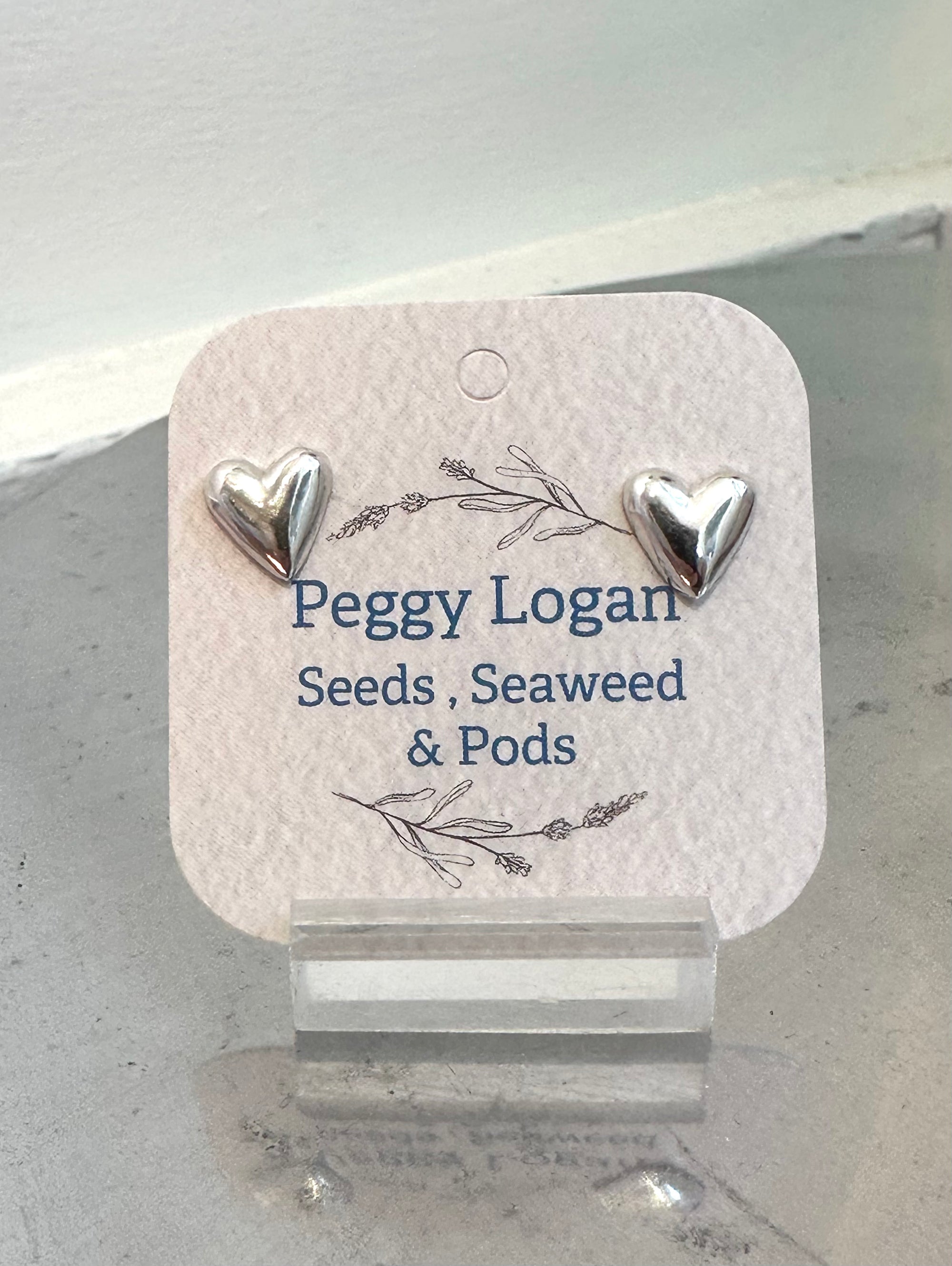 Peggy Logan - Jewellery - Heart Stud Earrings