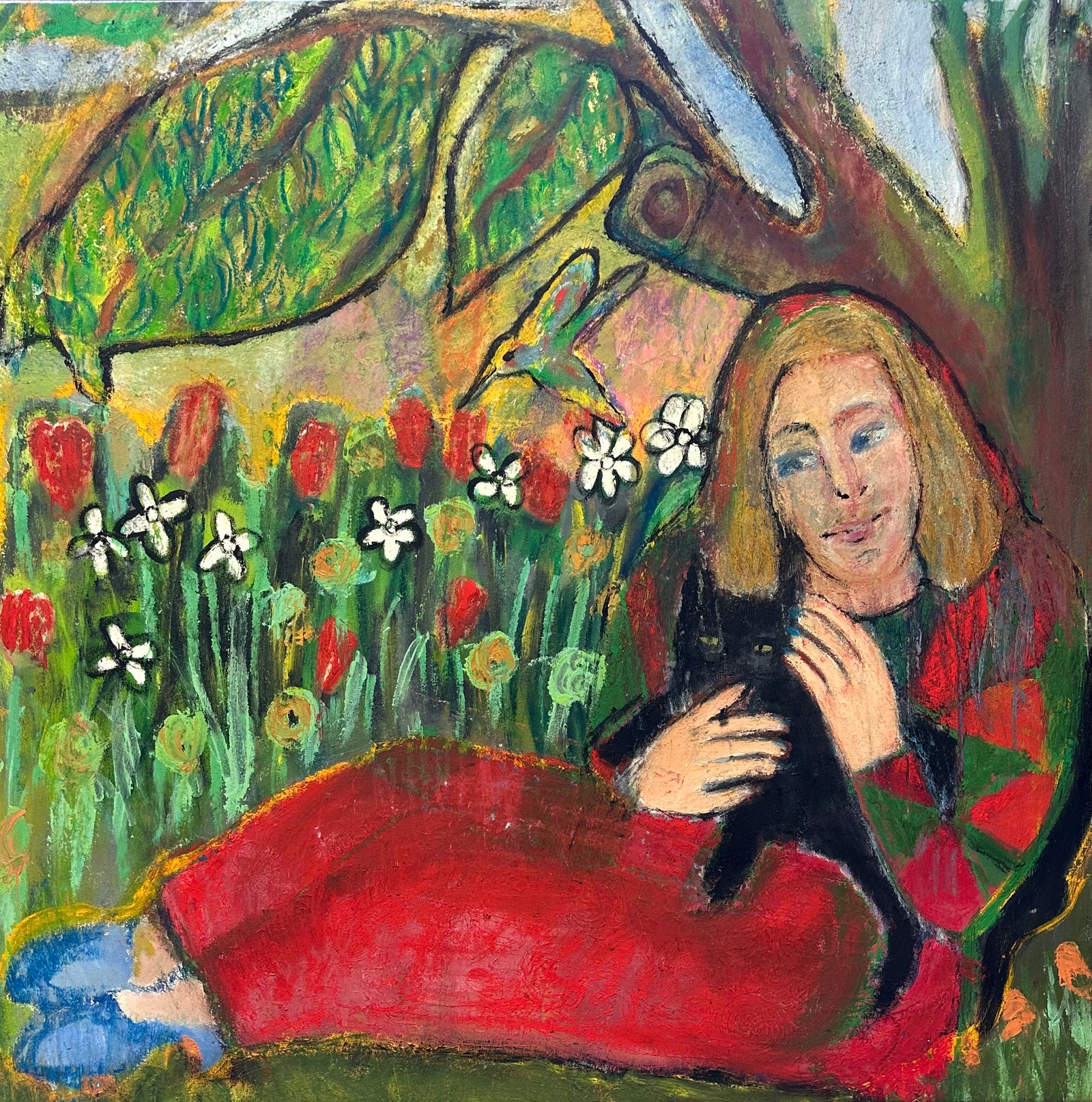 Dema Maksod - painting - In the Garden