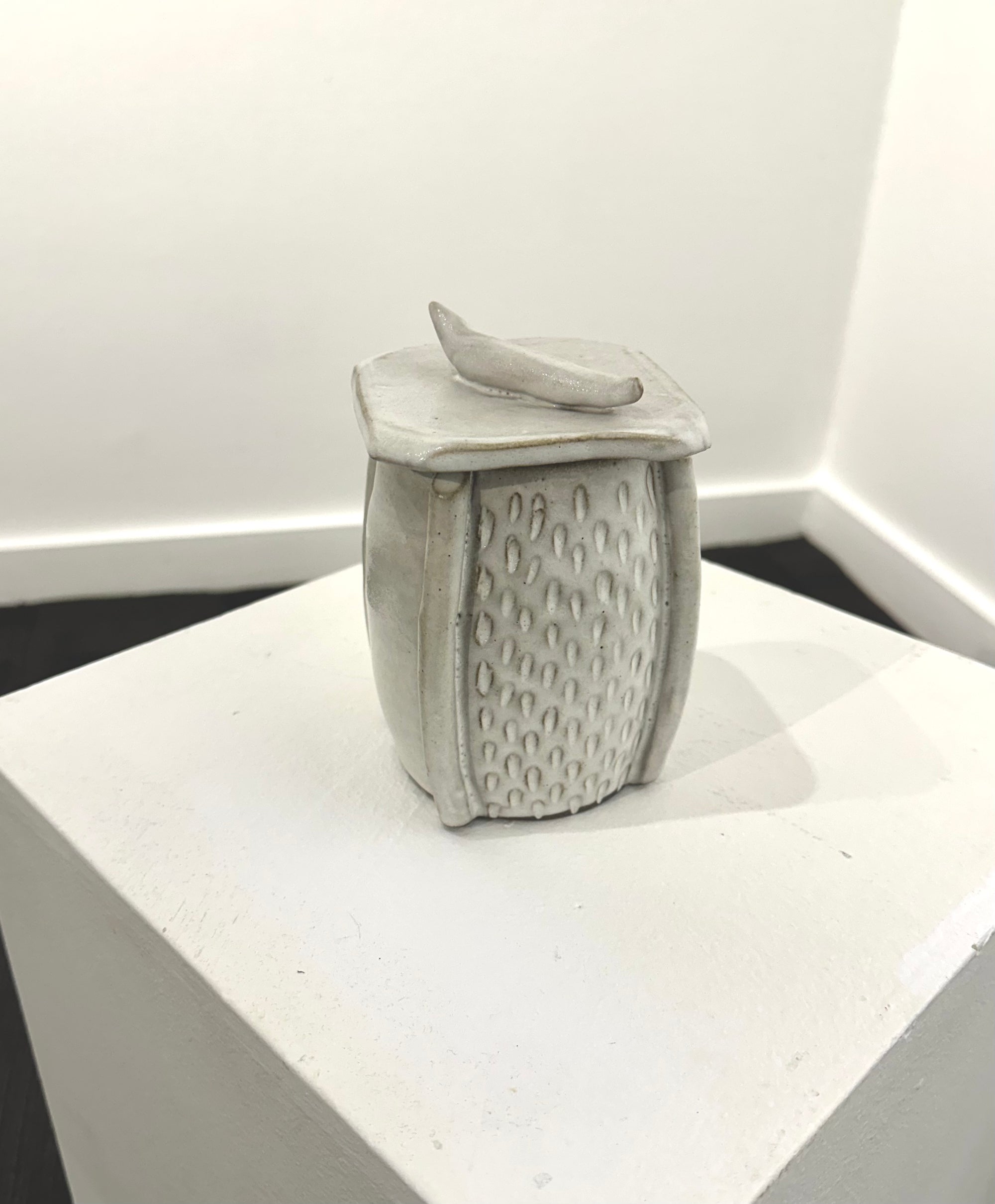 Iris Gellrich - Ceramics - white container with lid