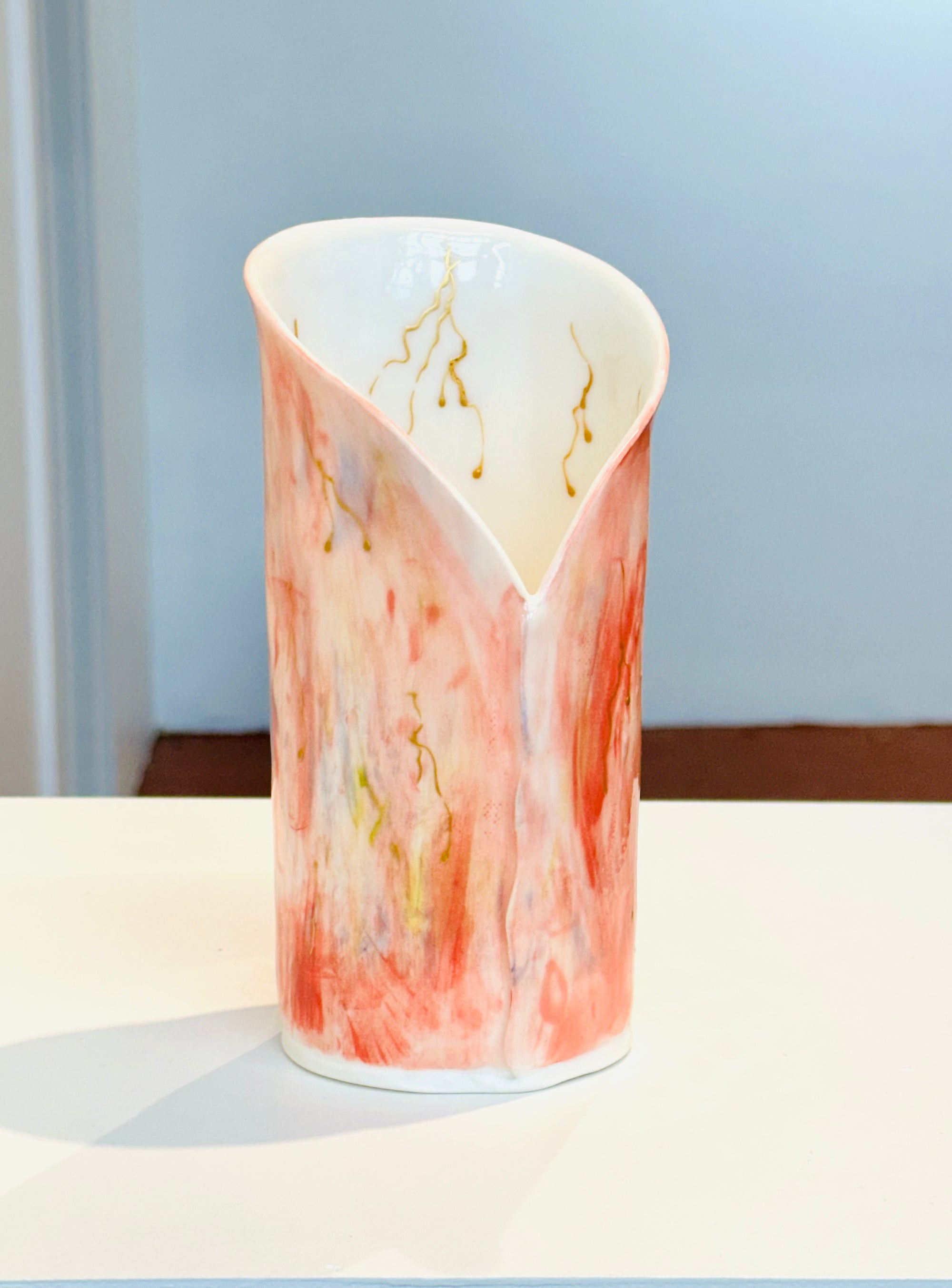 Claire Olivier - Ceramics - Translucent Porcelain Vases - Pink Tulip