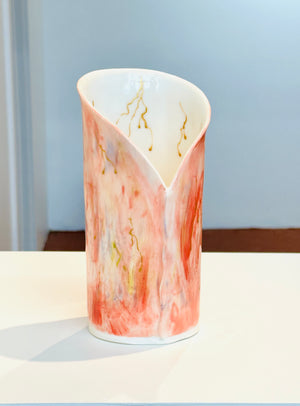 Claire Olivier - Ceramics - Translucent Porcelain Vases - Pink Tulip