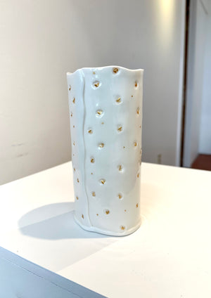 Claire Olivier - Ceramics - Translucent Porcelain Vases - Gold Indent Fleck Vase