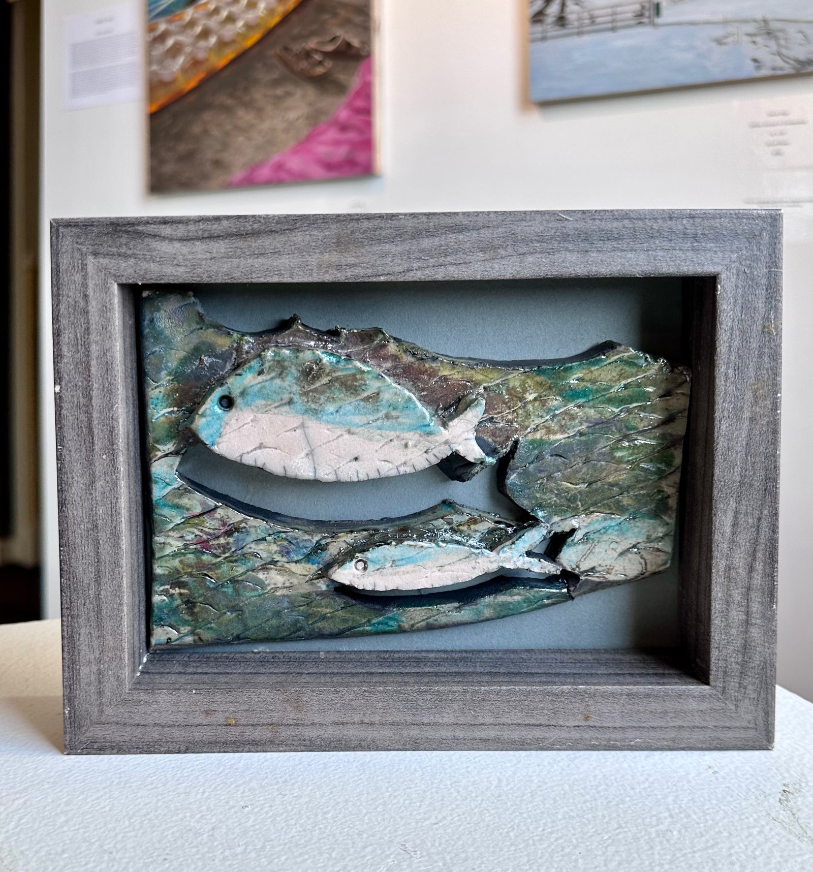 Heather Tobe - Ceramic - Raku Fish in Frame