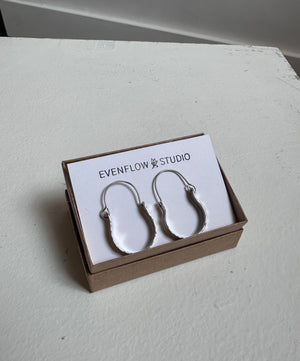 Evenflow Studios - jewellery - Half Ring Hoop Earrings