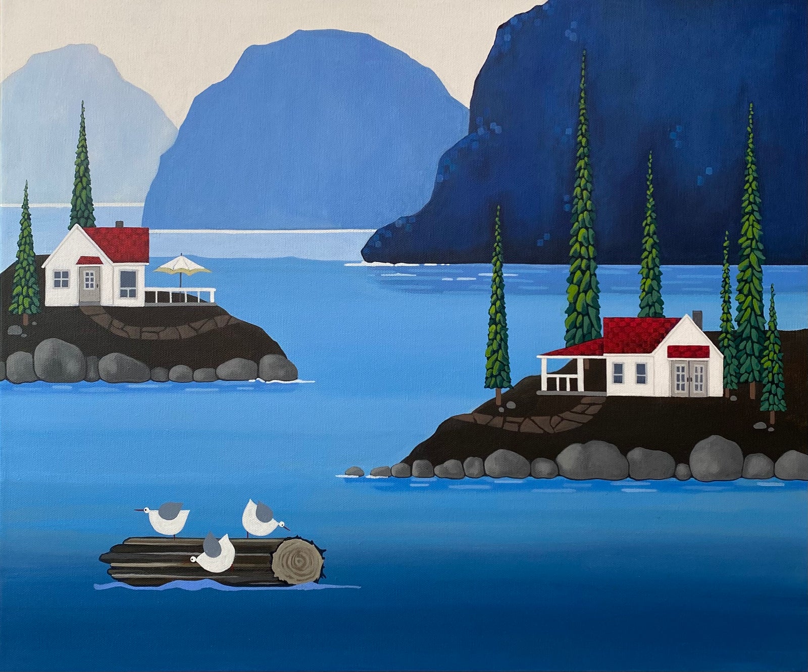 Janet Lawrence - painting - Just Rollin' Along