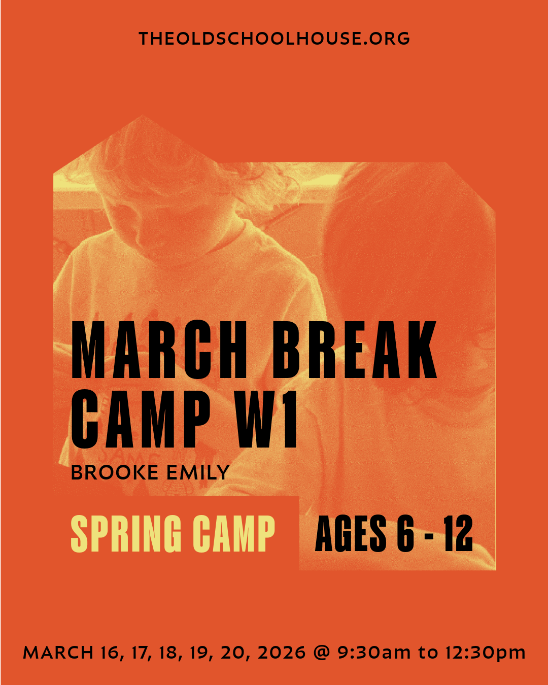 March Break Art Camp W1 | Mixed Media | Brooke Emily | March 16, 17, 18, 19, 20, 2026 | 9:30am to 12:30pm