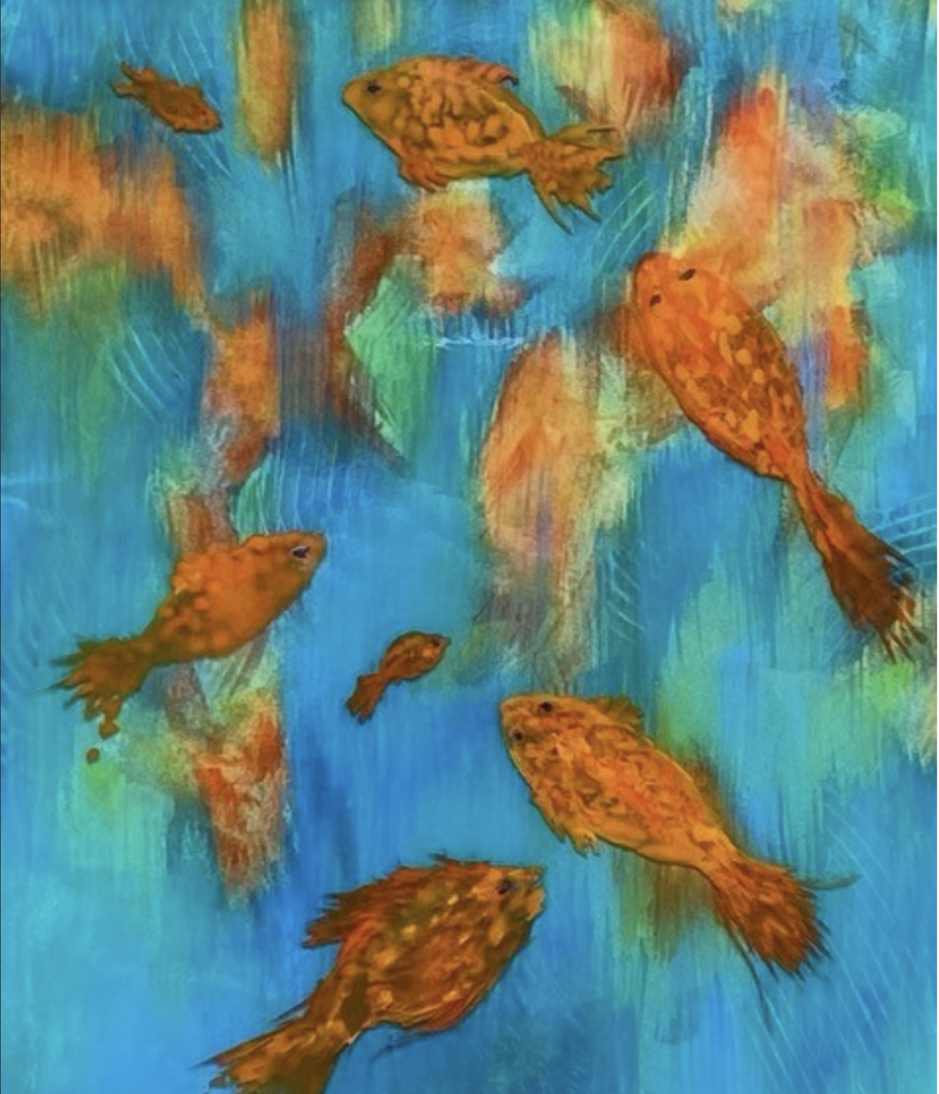 Jacqueline Smith - painting - Goldfish