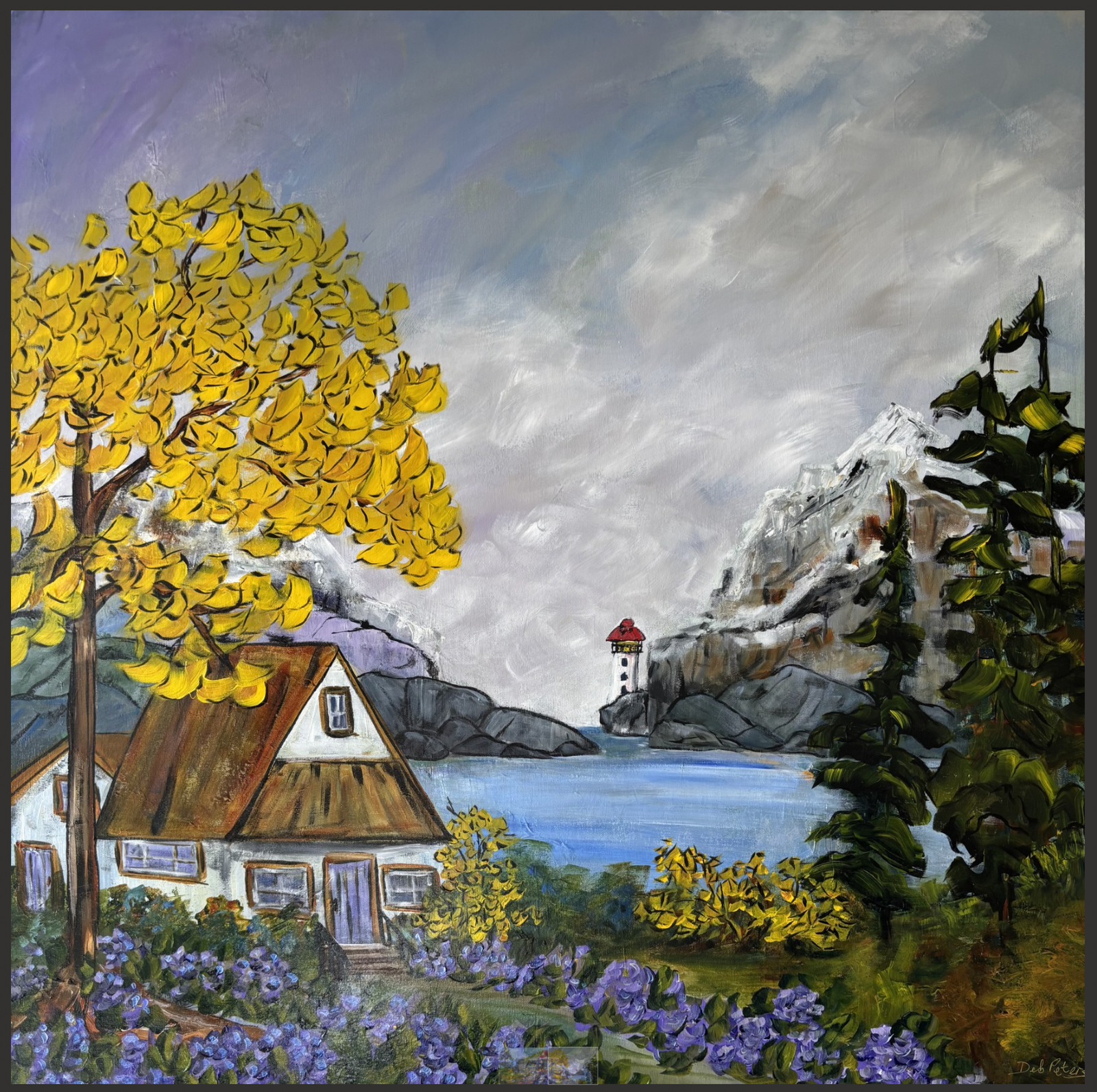 Deb Peters - painting - The Watcher's Garden