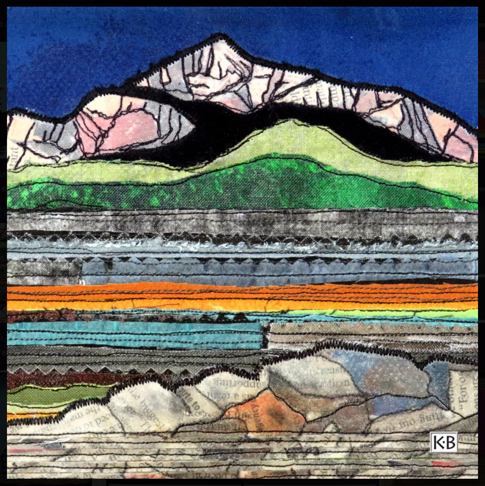 Kate Bridger - fabric art - Made on Monday #290