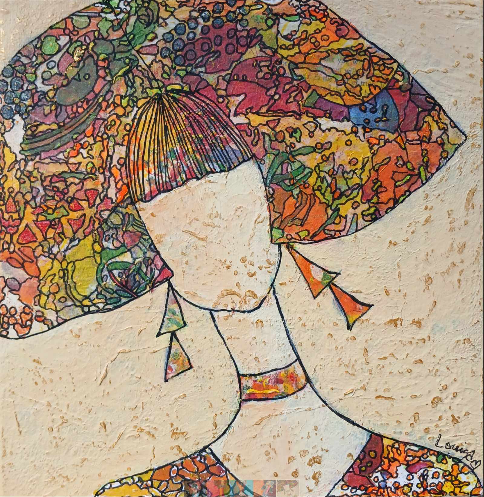 Lois Goodnough - Painting - Decorated Ladies