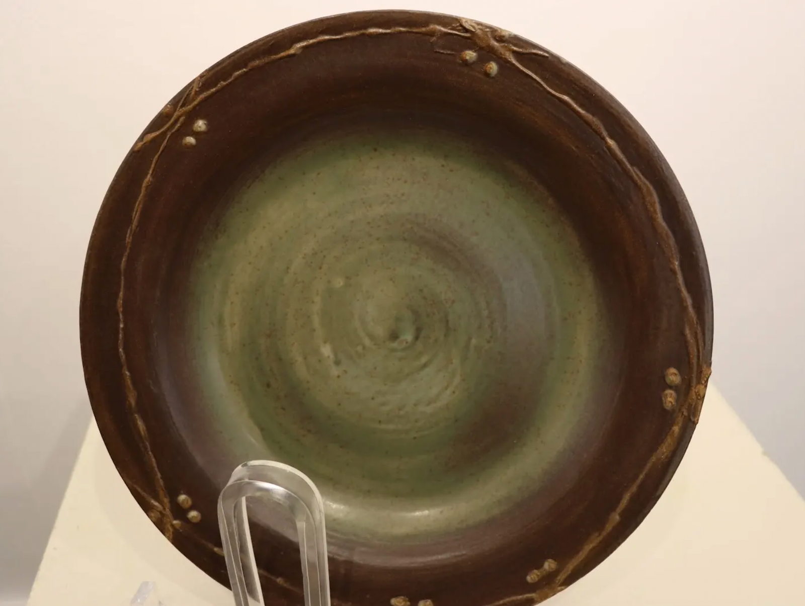 Heather Tobe - Ceramic - Green/Brown Plate