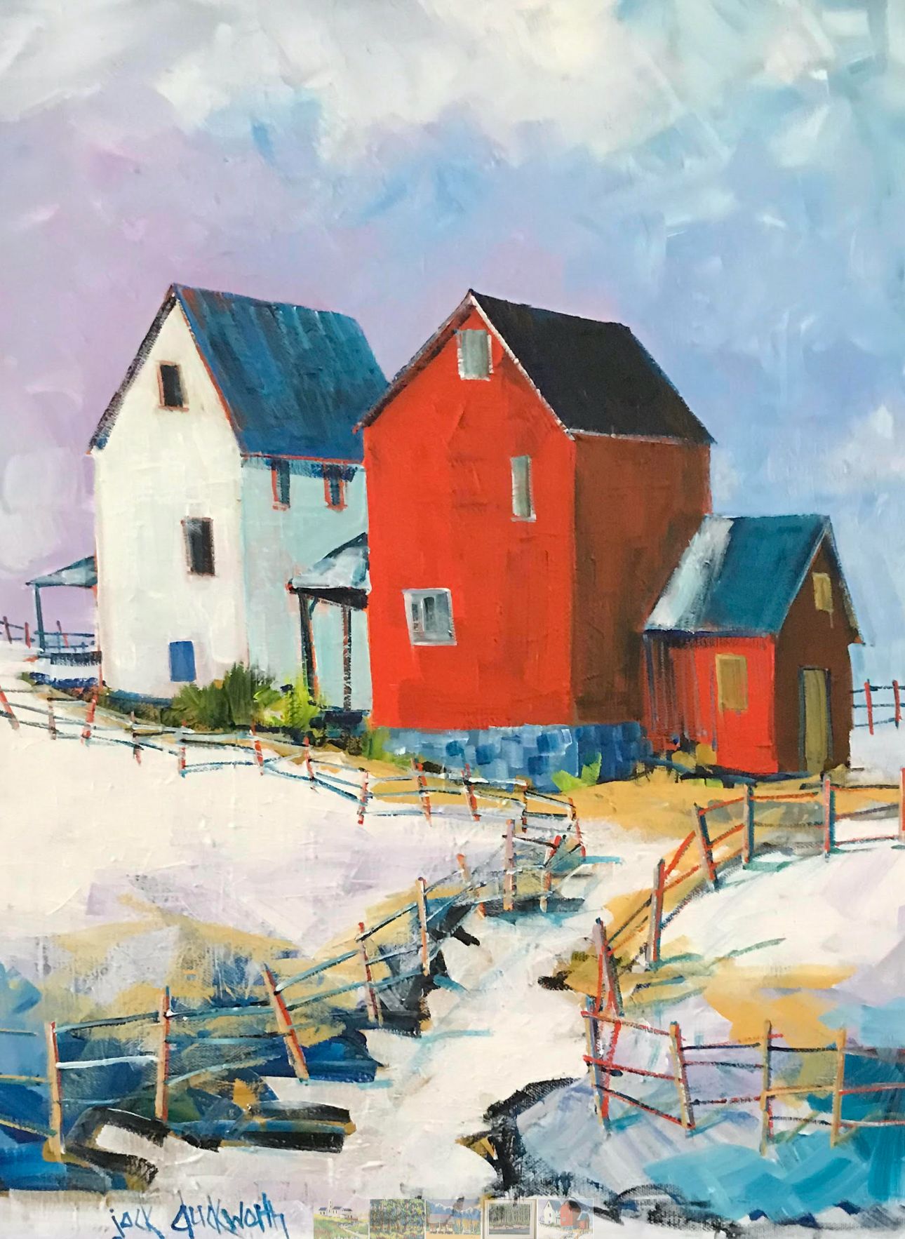 Jack Duckworth - Painting - Outbuildings