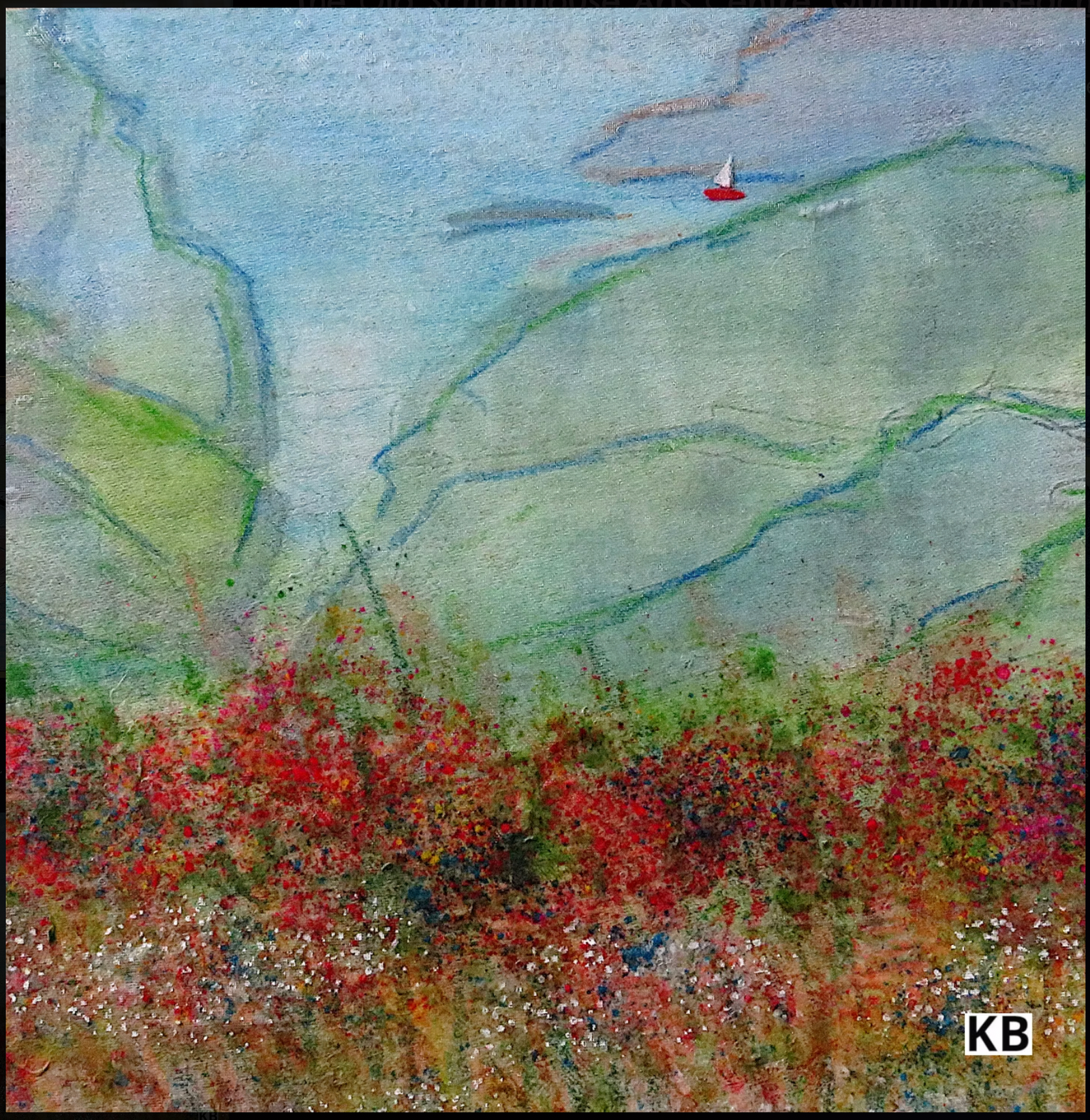 Kate Bridger - fabric art - Made on Monday #329 Coastal Floral