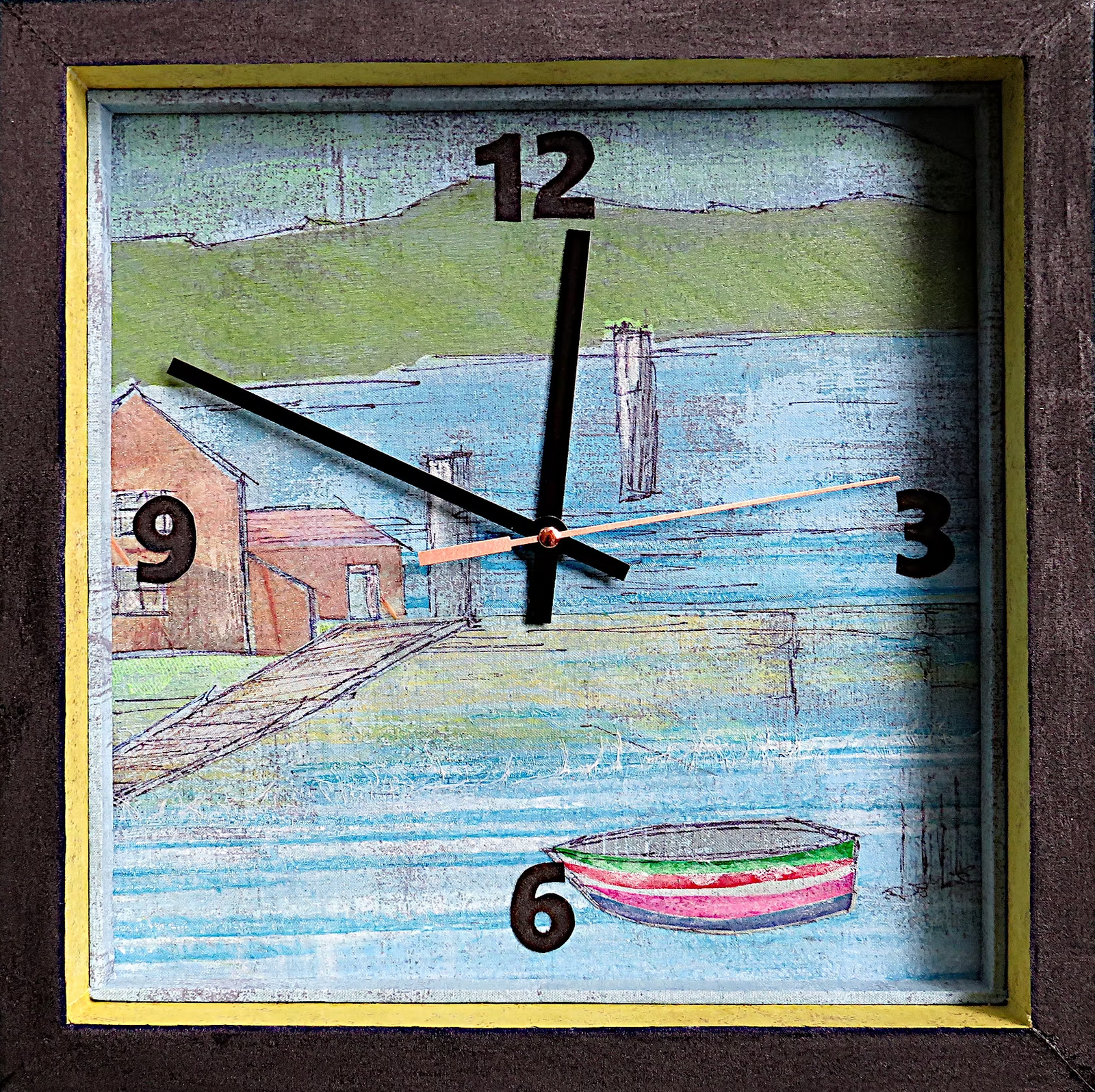 Kate Bridger - fabric art - The Dinghy Dock