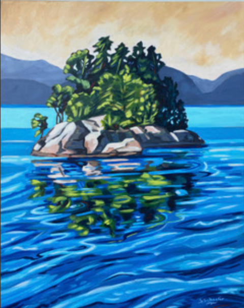 Susan Schaefer - painting - Friendly Neighbour