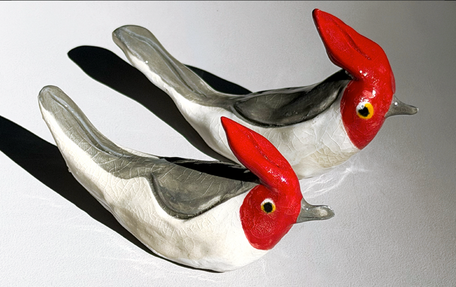Christopher Dahl - Ceramics - Red Crested Cardinals