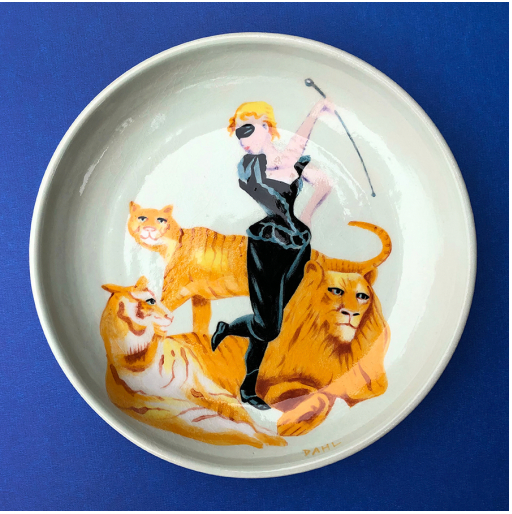 Christopher Dahl - Ceramics - Lion Tamer Serving Plate
