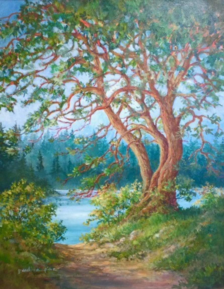 Pauline Pike - painting- Arbutus Inlet (Pacific Madrone)
