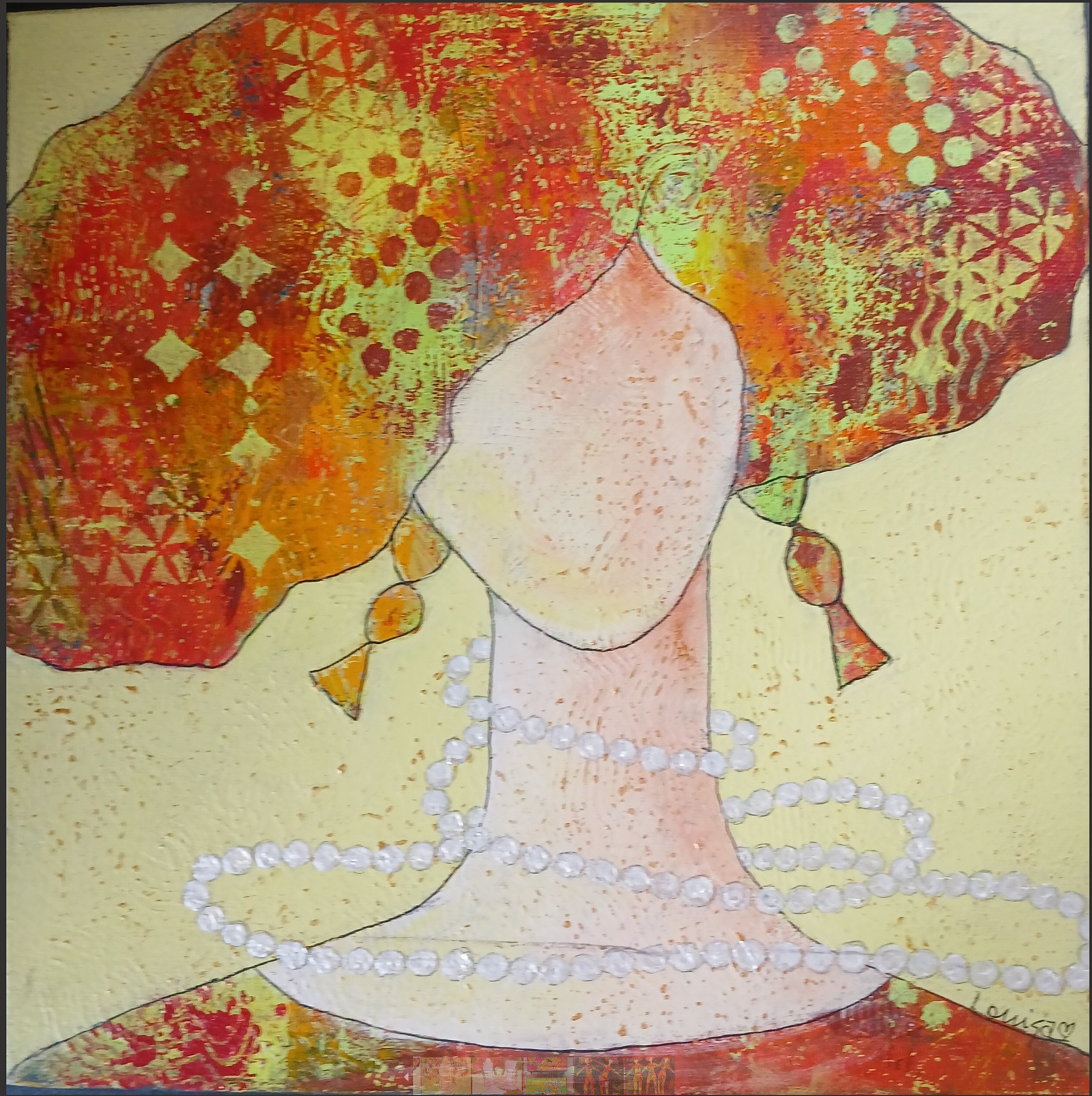 Lois Goodnough - Painting - Little Pearls lll