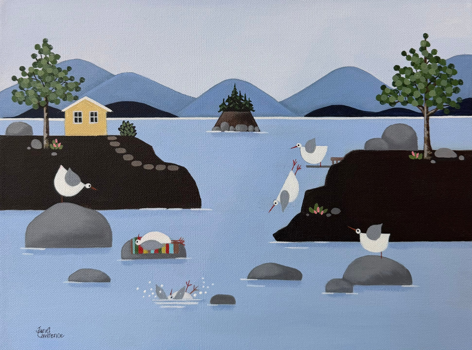 Janet Lawrence - painting - Summer Fun