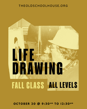 Life Drawing September 8th, OR October 20th, OR Nov 7th   3 hours 9:30 – 12:30, $20/session