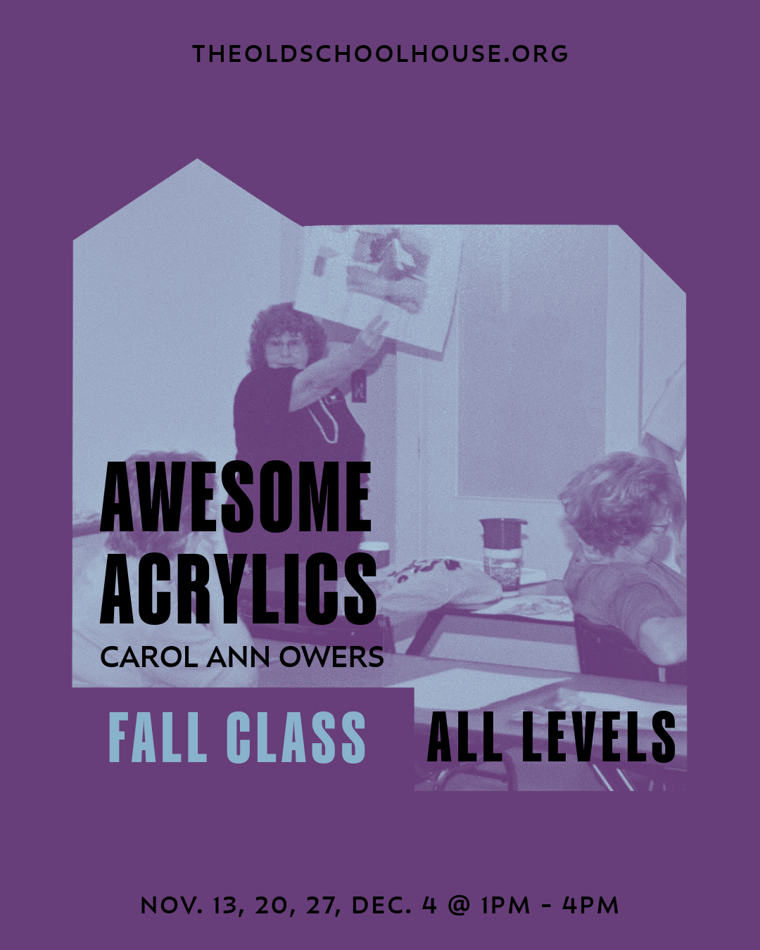 Awesome Acrylics | Carol Ann Owers | Nov 13th, 20th, 27th and Dec 4th, 2024 | 1pm - 4pm