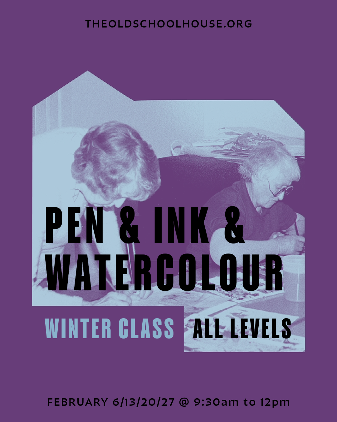 Pen & Ink & Watercolour | Michael Sherlock | Tuesdays Feb 6, 13, 20, 27 9:30-12pm, 2024